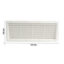 Lüftungsgitter für Camping Kühlschrank | 37.5x15cm | Fliegengaze | abgeschrägt