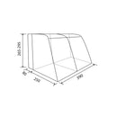 Luftvorzelt TOUR PONZA 390 - Ganzjahres- Luftzelt für Wohnwagen 250+80 x 390 cm