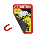 Magnetschild Toter Winkel / Angles Morts Warnung Hinweisschild für Wohnmobil LKW – Vorsicht ist besser als Nachsicht!