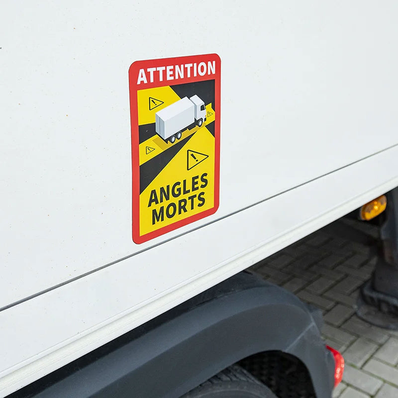 Magnetschild Toter Winkel / Angles Morts Warnung Hinweisschild für Wohnmobil LKW