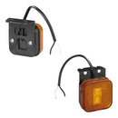 2er Set LED Seitenmarkierungsleuchte 12/24V – Orange, 65 x 65 mm, mit Halter,