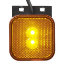 LED Seitenmarkierungsleuchte 12/24V – Orange, 65 x 65 mm, mit Halter, – APT