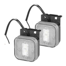 2er Set LED Seitenmarkierungsleuchte 12/24V – Weiß, 65 x 65 mm, mit Halter,