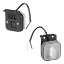 4er Set LED Seitenmarkierungsleuchte 12/24V – Weiß, 65 x 65 mm, mit Halter, – APT