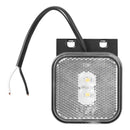 4er Set LED Seitenmarkierungsleuchte 12/24V – Weiß, 65 x 65 mm, mit Halter, – APT