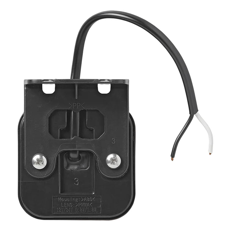 2er Set LED Seitenmarkierungsleuchte 12/24V – Weiß, 65 x 65 mm, mit Halter,