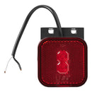 LED Seitenmarkierungsleuchte 12/24V – Rot, 65 x 65 mm, mit Halter, – APT