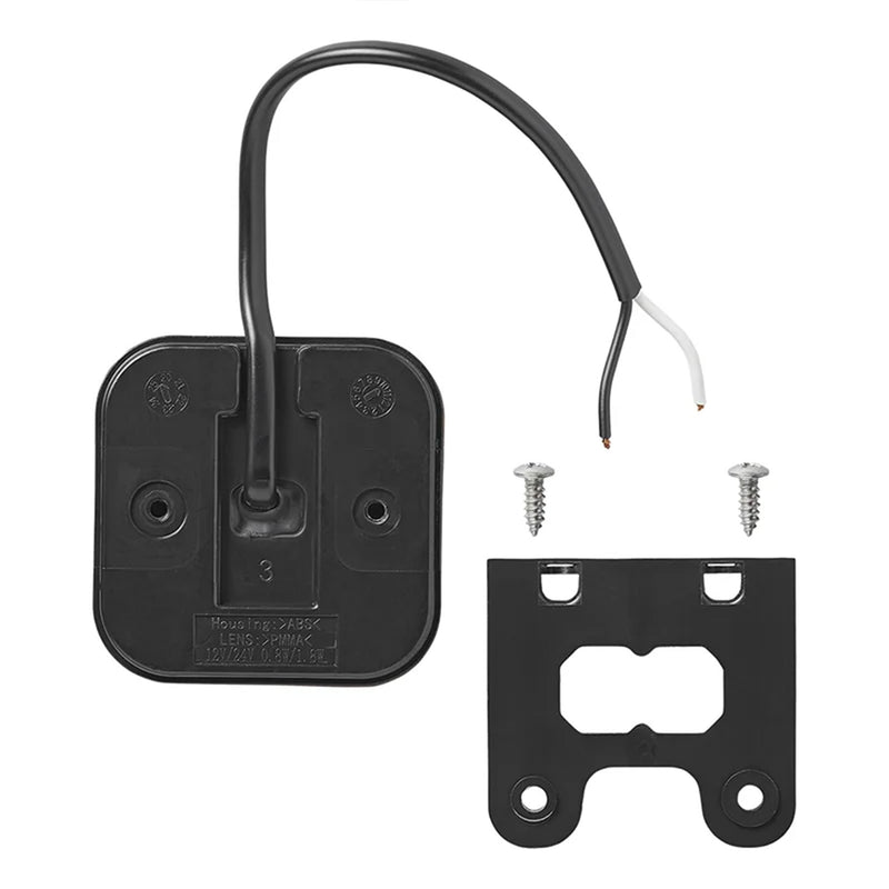 4er Set LED Seitenmarkierungsleuchte 12/24V – Rot, 65 x 65 mm, mit Halter,