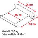 Fiamma F45 S Markise Gehäuse Weiß 260cm, Tuch royal grey + Sikaflex 522