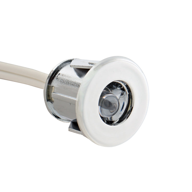 10x Einbaustrahler 12V Mini LED-Spot 50lm Leuchte Chrom für Wohnwagen, Wohnmobil