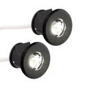 2x Einbaustrahler 12V Mini LED-Spot 50lm Leuchte schwarz für Wohnwagen Wohnmobil