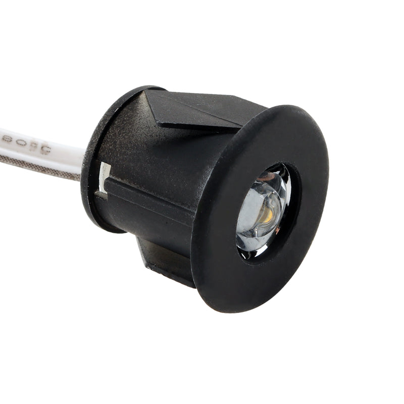 4x Einbaustrahler 12V Mini LED-Spot 50lm Leuchte schwarz für Wohnwagen Wohnmobil