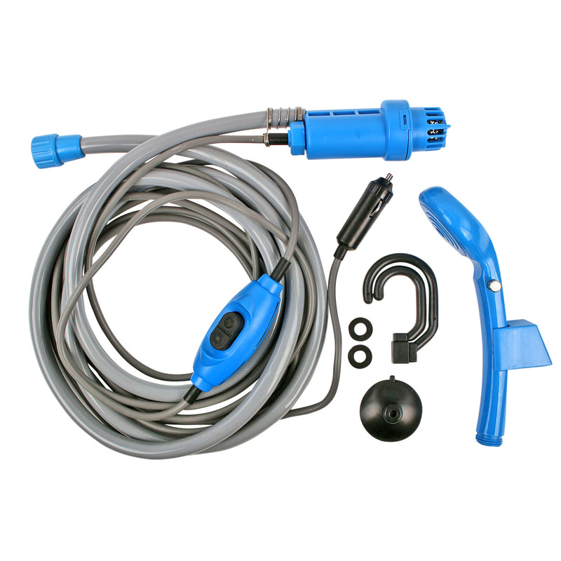 12v camping dusche Outdoor Dusche, 12 Volt, inkl. Tauchpumpe