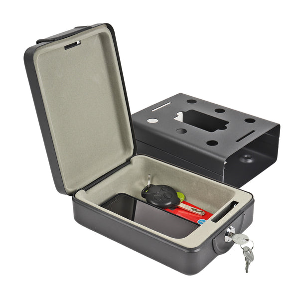 Mobilsafe Stahlsafe  | 1,7Kg  | inkl Halterung  | 2 Schlüssel  | Safe