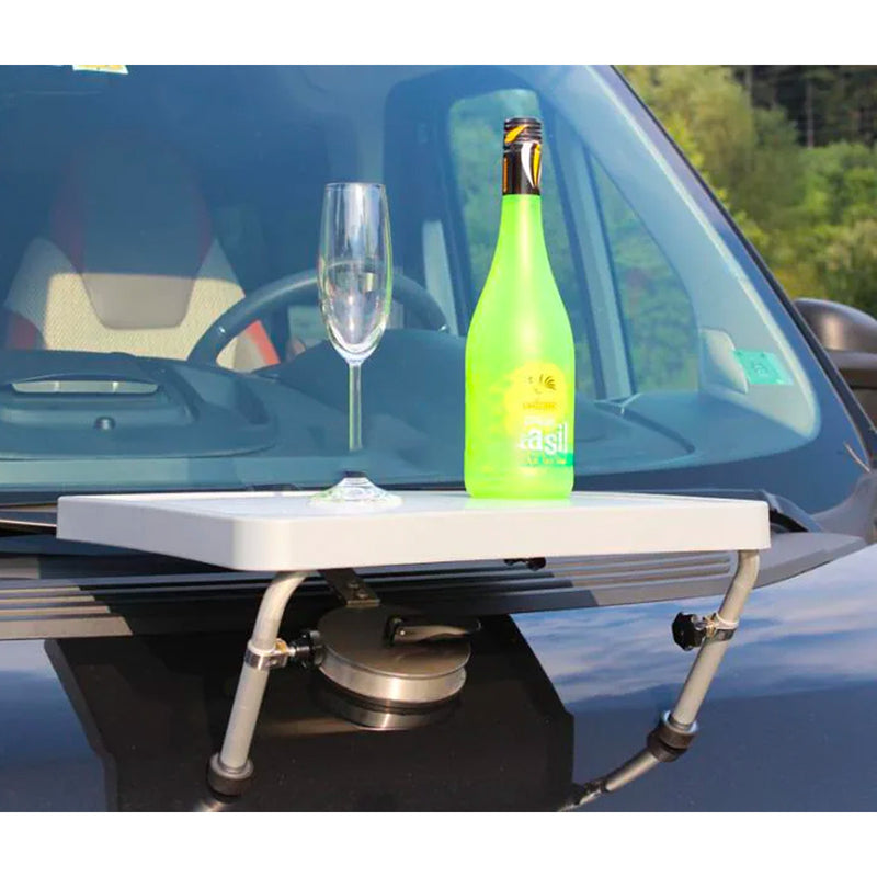 Motorhaubentisch Multifix mit Klappsaugerbefestigung Campingtisch Wohnwagen