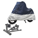 Stahl Motorradwippe Vorne Radgröße 17"-21" Set inkl. Motorradgarage Abdeckplane