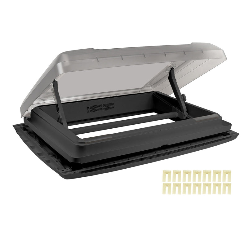 MPK VisionStar L pro Schwarz Dachhaube 70x50 + Dichtmasse Adapterrahmen pssd. für Ducato