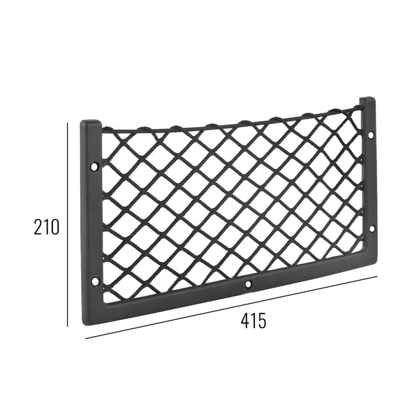 Netzablagefach Nylonnetz mit Gummizug L 415x210 mm
