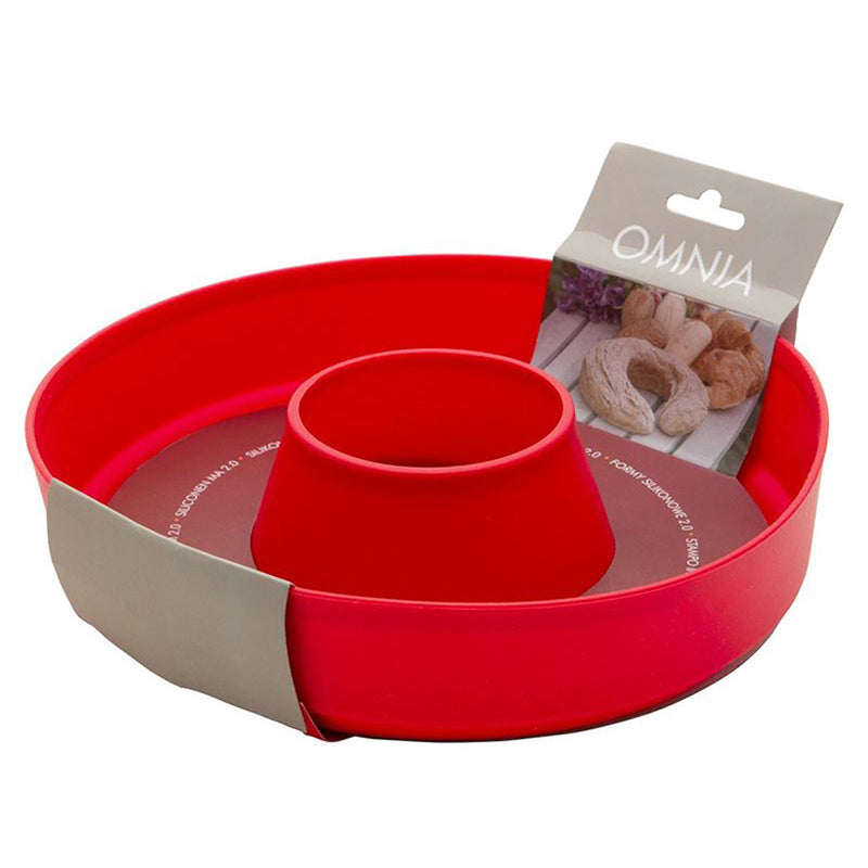 Omnia Silikonbackform für Campingbackofen, Ø22,5cm, 2.0 Silikonform Backform Rot