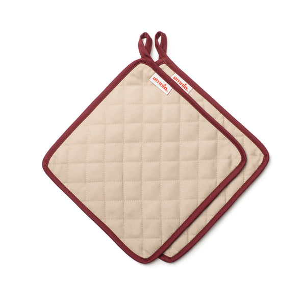 Omnia Topflappen für Campingbackofen (2-er Pack) 24x24 cm Ofenhandschuhe