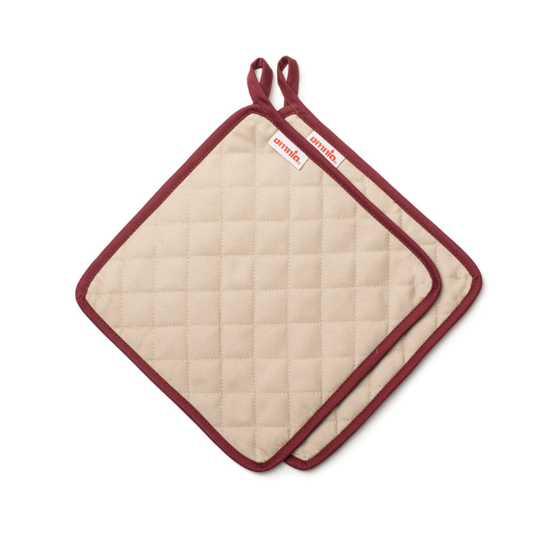Omnia Topflappen für Campingbackofen (2-er Pack) 24x24 cm Ofenhandschuhe