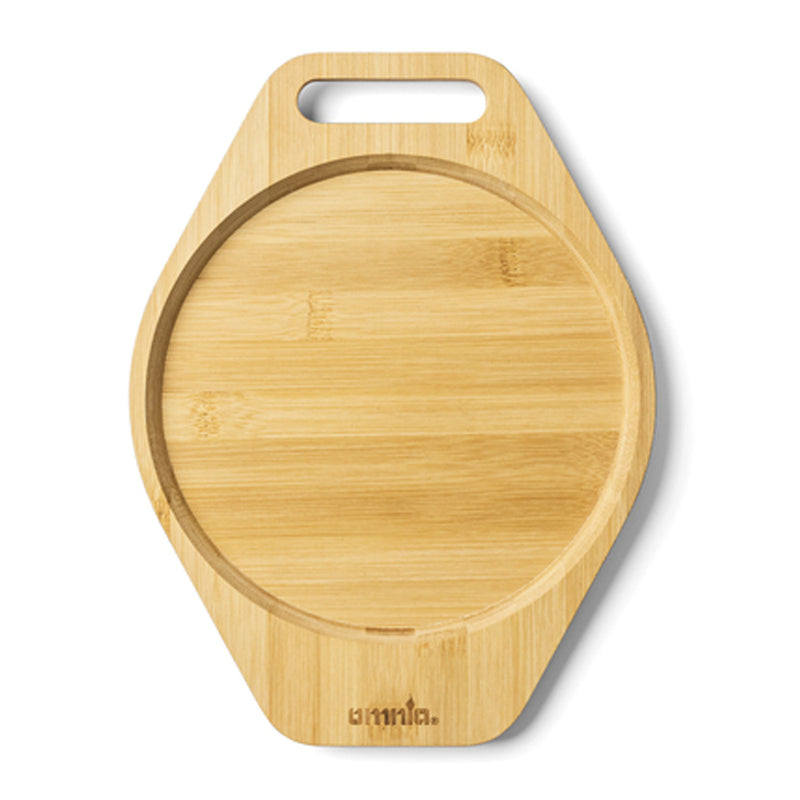 Omnia Bambus Untersetzer 312 x 235 x 22 mm Campingbackofen Schneidebrett Trivet