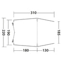 Heckzelt Sandcrest L Busvorzelt Camping Zelt passend für VW T5 T6, Mercedes Vito