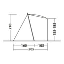 Heckzelt Sandcrest S Busvorzelt passend für Caddy, Rifter, Berlingo Auto Zelt