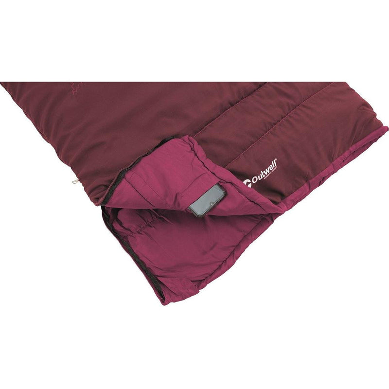 Outwell Schlafsack CHAMP Kids, Deep Red, 150x70cm Deckenschlafsack Decke