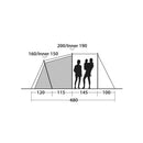 Outwell SPRINGWOOD 4SG Tunnelzelt 4 Personen Campingzelt Familienzelt Zelt