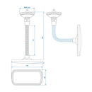 Panorama-Rückspiegel mit 12cm Flexarm - Universal Wohnwagen Caravan Spiegel