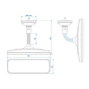 Panorama-Rückspiegel Groß mit 4cm Flexarm - Universal Wohnwagen Caravan Spiegel