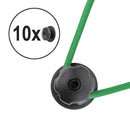 10x Planenhaken rund Kunststoff Ø 25 mm schwarz 6mm Bohrung