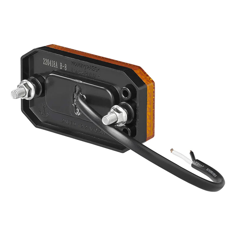 2er Set LED Seitenmarkierungsleuchte 12/24V – Orange, 80x44 mm, wasserdicht