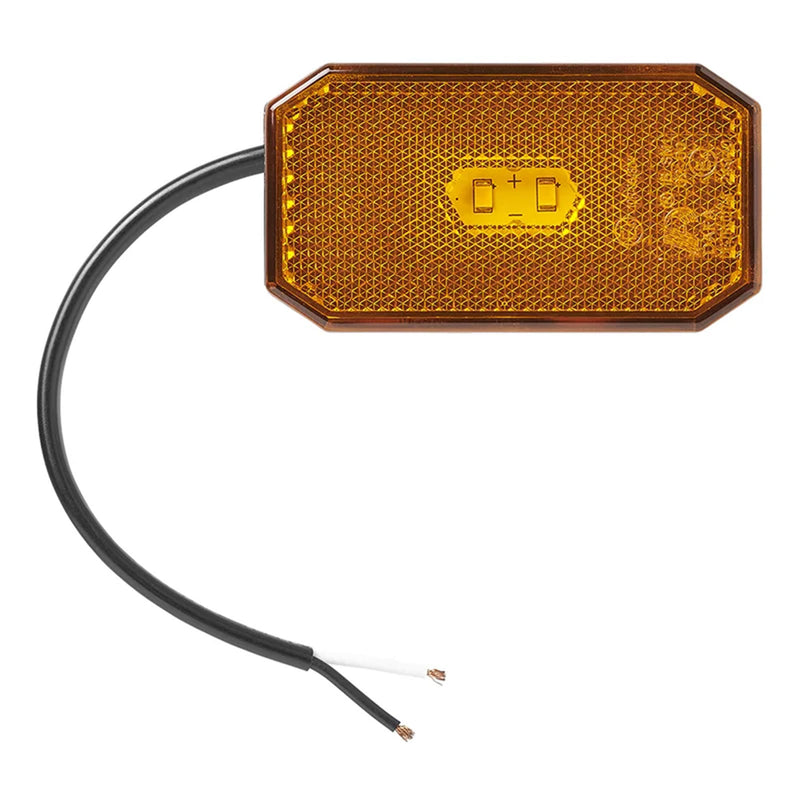 4er Set LED Seitenmarkierungsleuchte 12/24V – Orange, 80x44 mm, wasserdicht