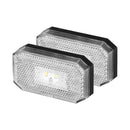 2er Set LED Seitenmarkierungsleuchte 12/24V – Weiß, 80x44 mm, wasserdicht &