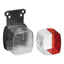 4x Positionsleuchte rot weiß Rückstrahler mit Halter Anhänger Begrenzungsleuchte