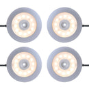 4er Set Aufbauspot 12 LED 240l, 12V-3,4W, Ø55x5,0mm