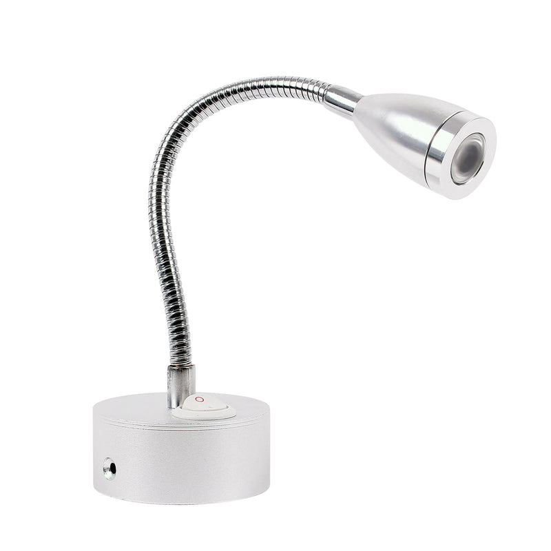 Aufbauspot 1 Led flexiblem Schwanenhals 12v, 120lm, Ø65x110-260mm