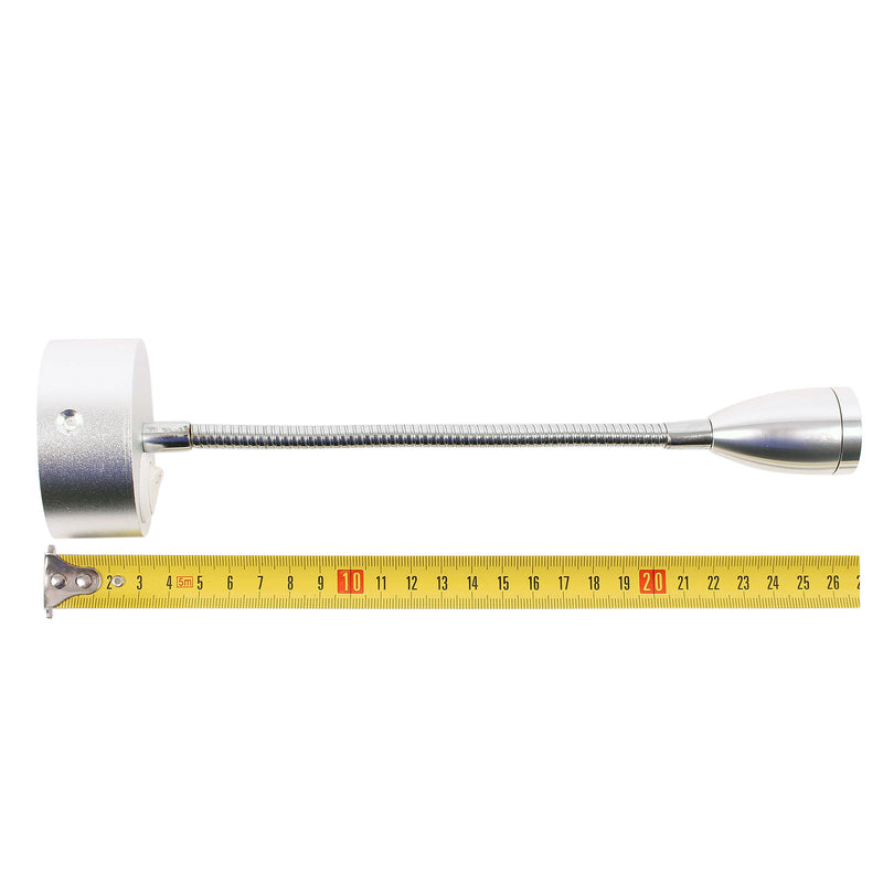Aufbauspot 1 Led flexiblem Schwanenhals 12v, 120lm, Ø65x110-260mm