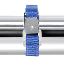 Befestigungsriemen für Fahrradträger blau 4er Set 40 cm Metallschnallen