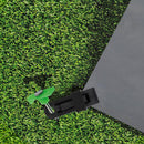 Arisol Vorzeltteppich 250x400cm 100% PP Zeltteppich grau inkl Clips, Tragetasche