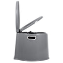 Tragbare Camping-Toilette, 7 Liter, Kunststoff, 40,5x49x33 cm, grau