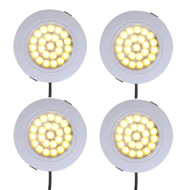 4er Set Einbauspot 24 LED-Deckenleuchte 12v, 220lm, Ø65x11mm