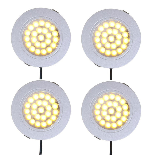 4er Set Einbauspot 24 LED-Deckenleuchte 12v, 220lm, Ø65x11mm