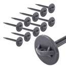 Kunststoffnagel 10er Set, 9 cm, grau – Zeltheringe zur Fixierung von Bodenplanen und Teppiche Länge: ca.