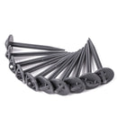 Kunststoffnagel 10er Set, 9 cm, grau – Zeltheringe zur Fixierung von Bodenplanen und Teppiche Länge: ca.