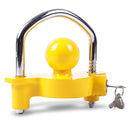 Anhängerkupplungsschloß mit Bügel, gelb, 50 mm