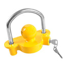 Anhängerkupplungsschloß mit Bügel, gelb, 50 mm