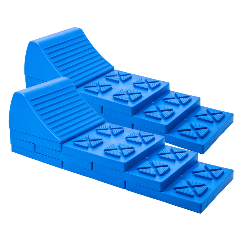 Pro Plus Multifunktions Keile 2er Set, 4 Ebenen, Kunststoff, blau